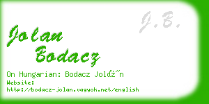 jolan bodacz business card